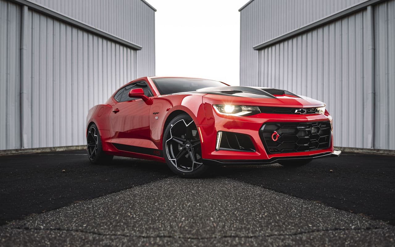 Front view of 2017 Chevrolet Camaro with wheels