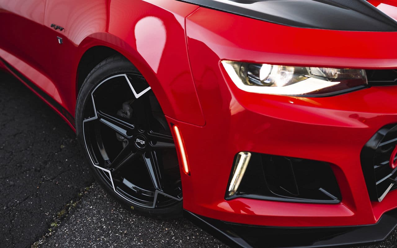 Interior of 2017 Chevrolet Camaro with wheels