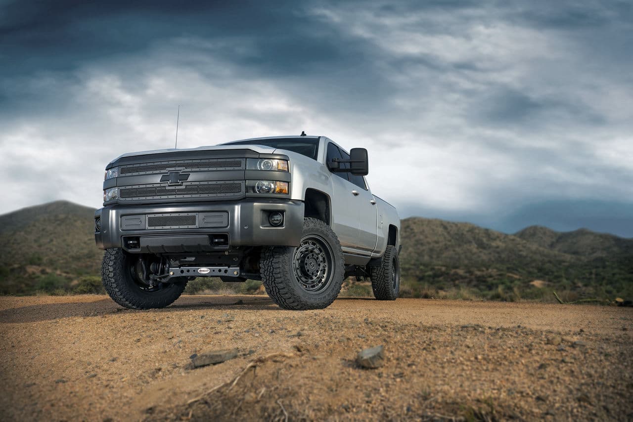 Interior of 2017 Chevrolet Silverado 2500 with wheels