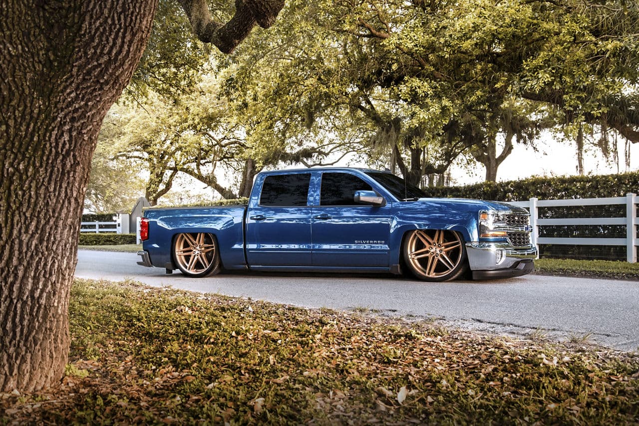 Interior of 2017 Chevrolet Silverado with wheels