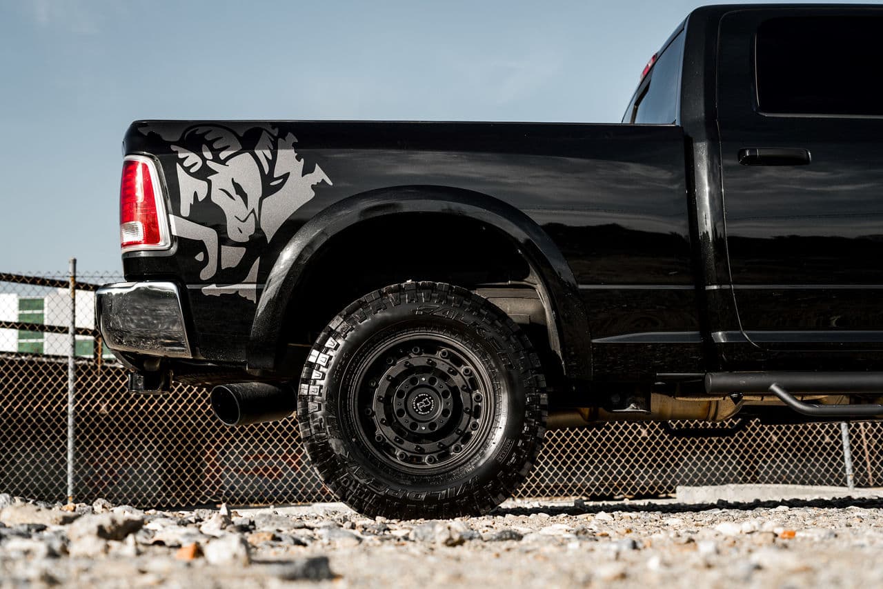 Detail view of 2017 Dodge Ram 2500 with truck suv wheels