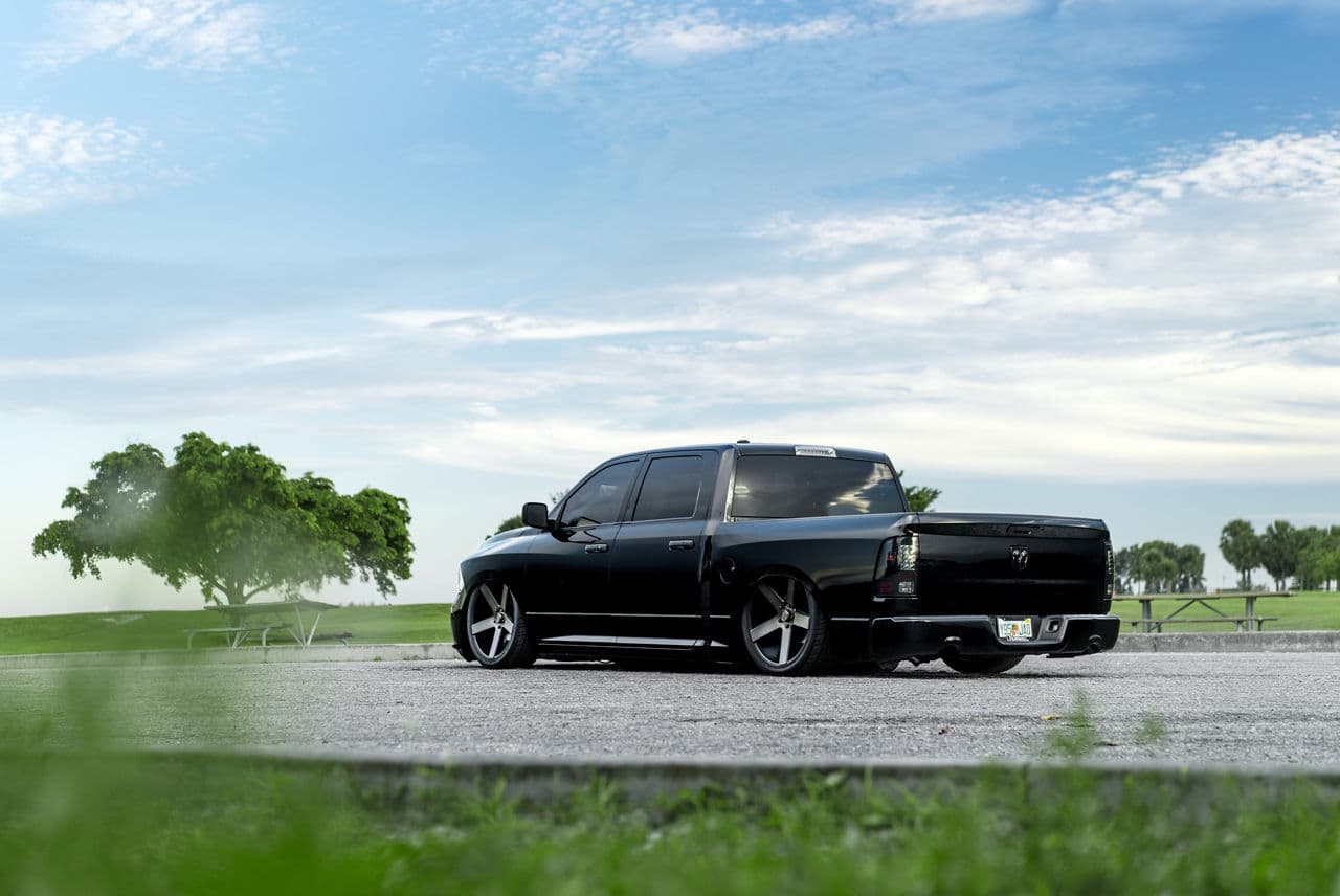 Side profile of 2017 Dodge Ram with wheels