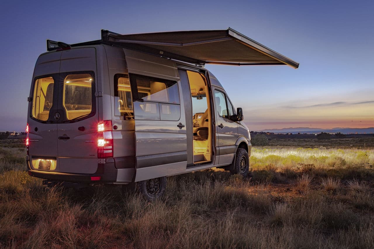 Side profile of 2017 Mercedes-Benz Sprinter with truck suv wheels