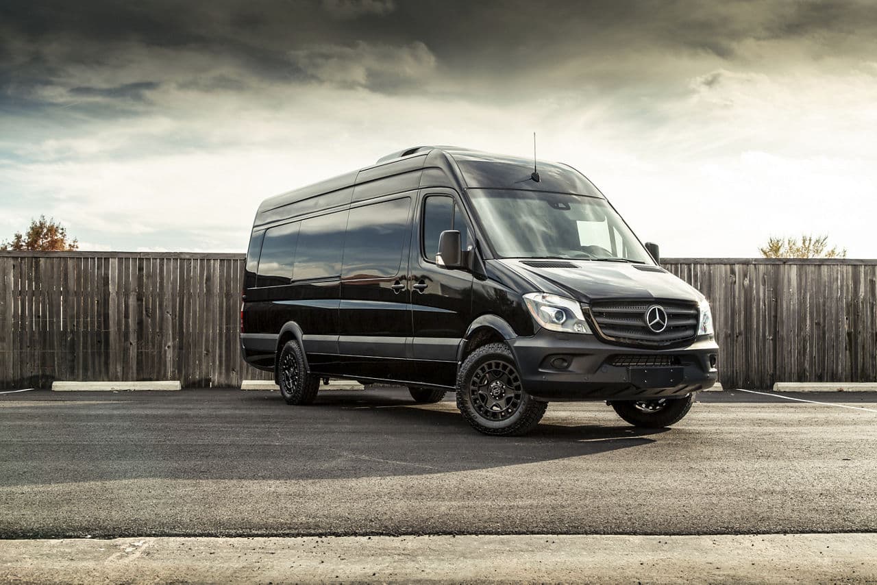 Front view of 2017 Mercedes-Benz Sprinter with wheels