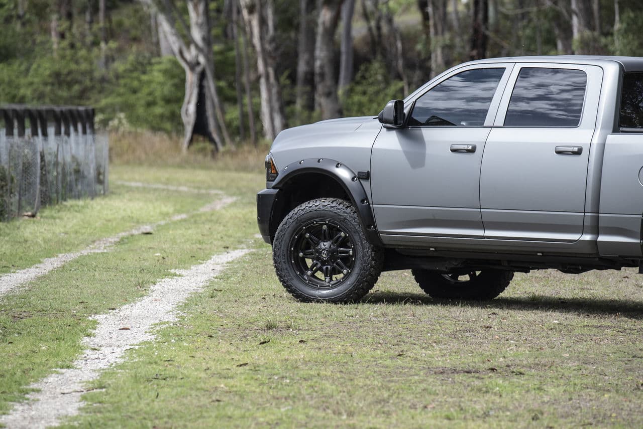 Side profile of 2017 Ram 2500 with truck suv wheels