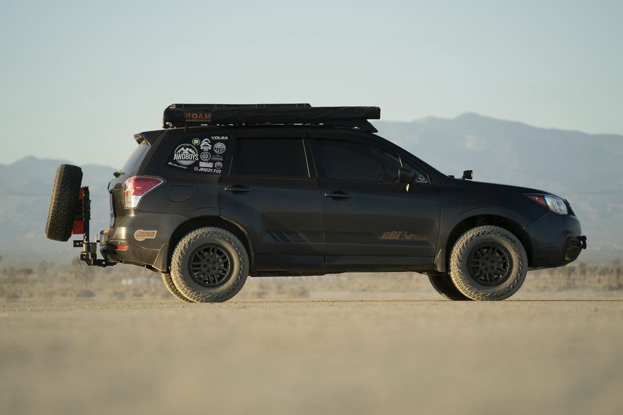 Rear view of 2017 Subaru Forester with wheels