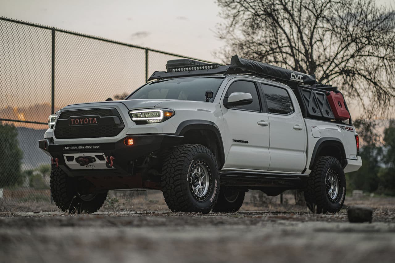 Front view of 2017 Toyota Tacoma with wheels