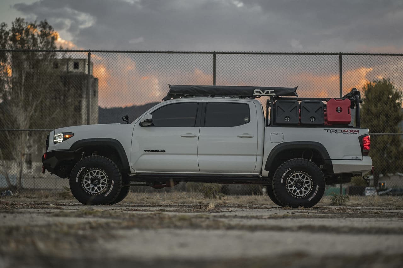 Rear view of 2017 Toyota Tacoma with wheels