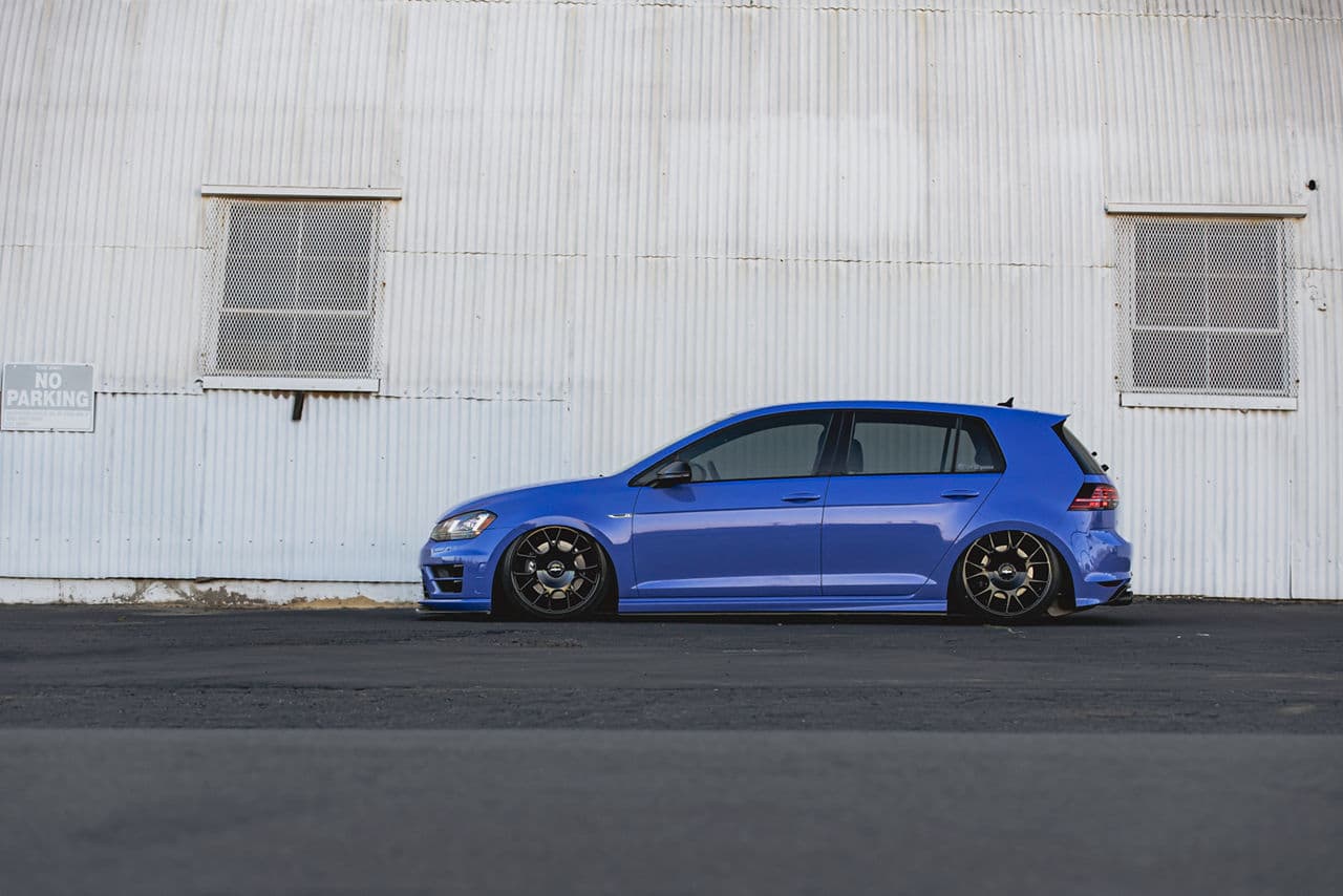 Detail view of 2017 Volkswagen Golf R with wheels