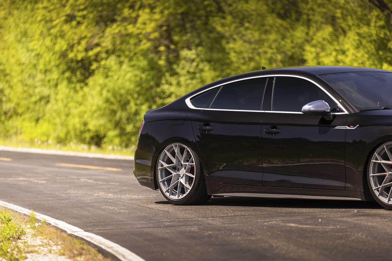 Interior of 2018 Audi S5 with wheels