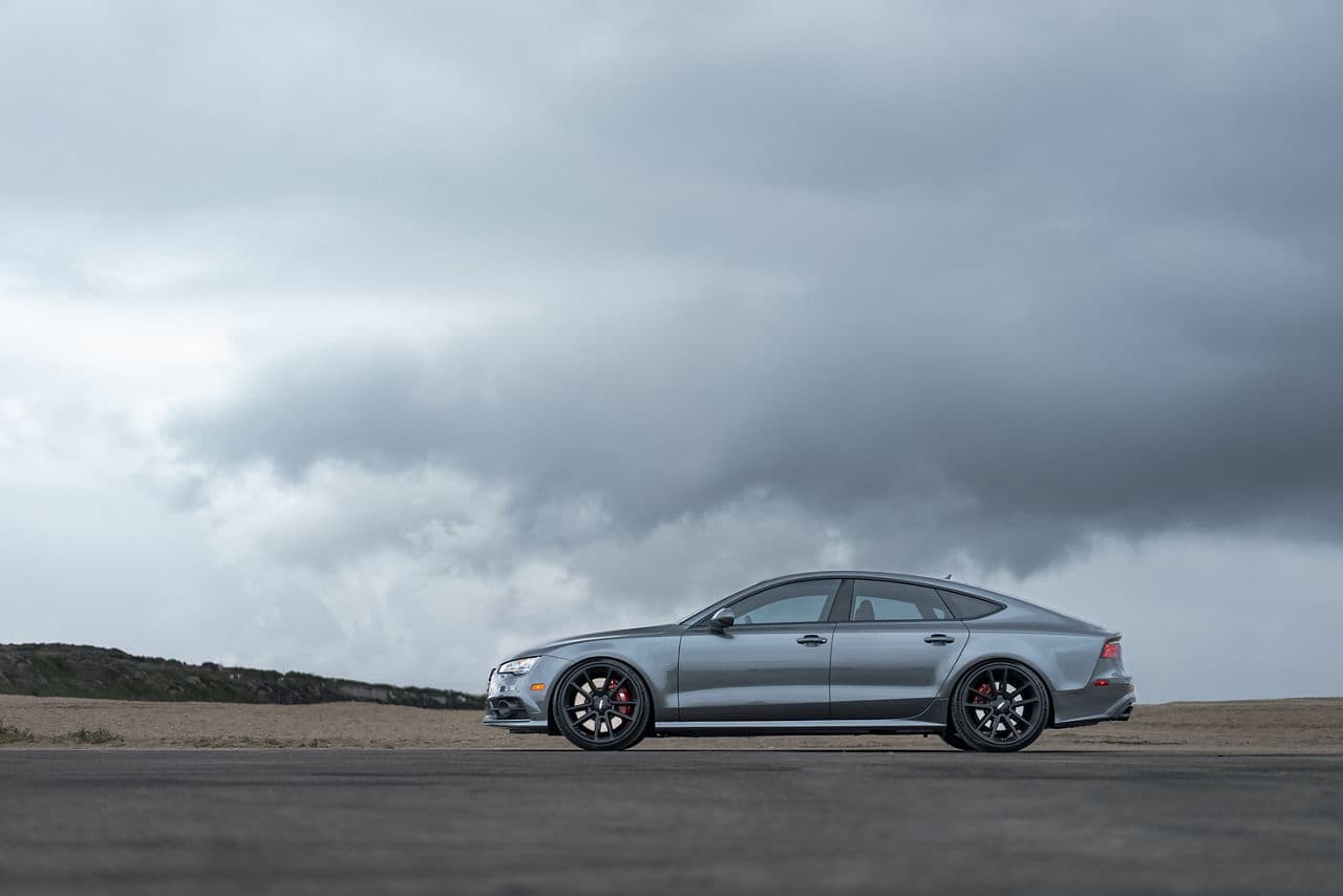 Rear view of 2018 Audi S7 with wheels