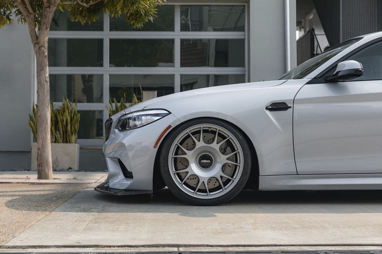 Side profile of 2018 BMW M2 with wheels
