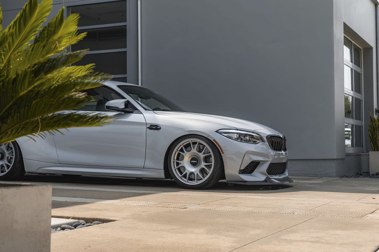 Interior of 2018 BMW M2 with wheels