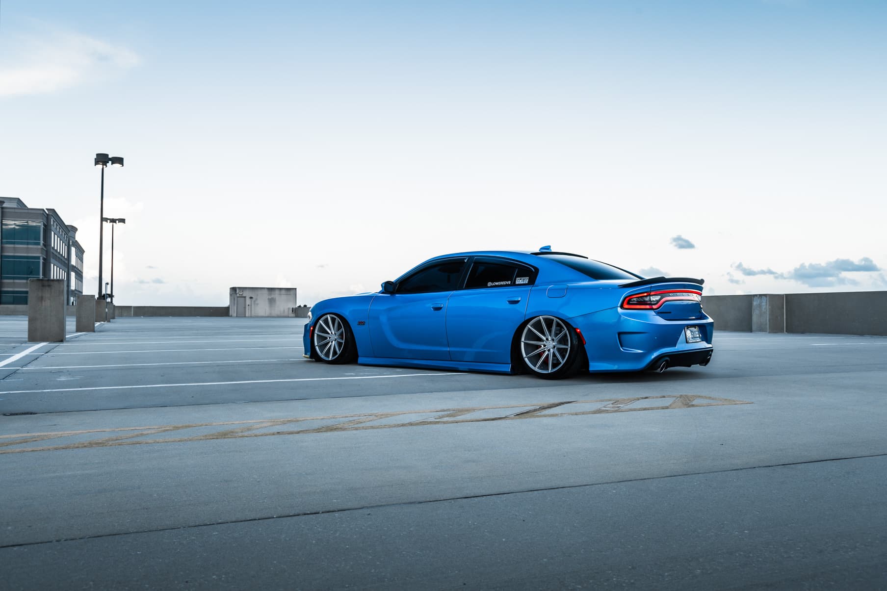 2018 Dodge Charger Scat Pack — tuner wheels, rear view