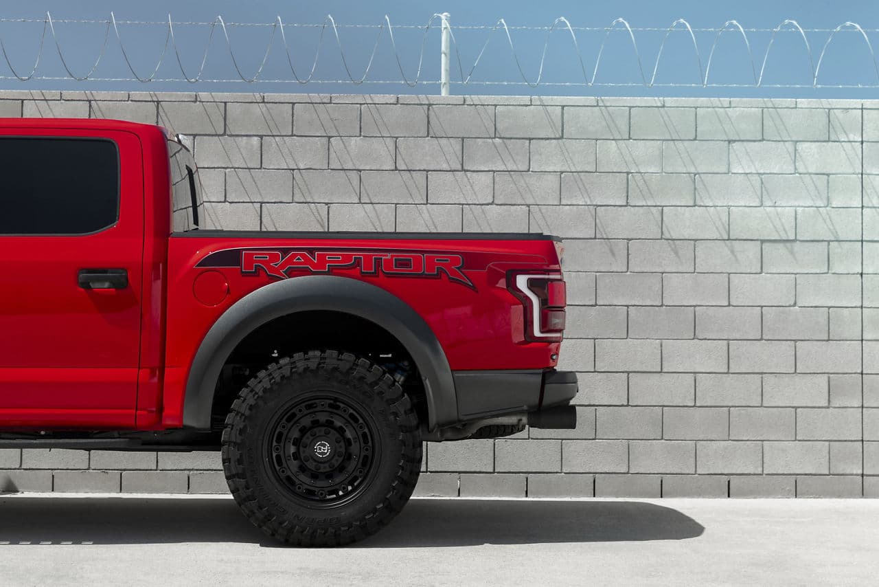 Interior of 2018 Ford F150 Raptor with truck suv wheels