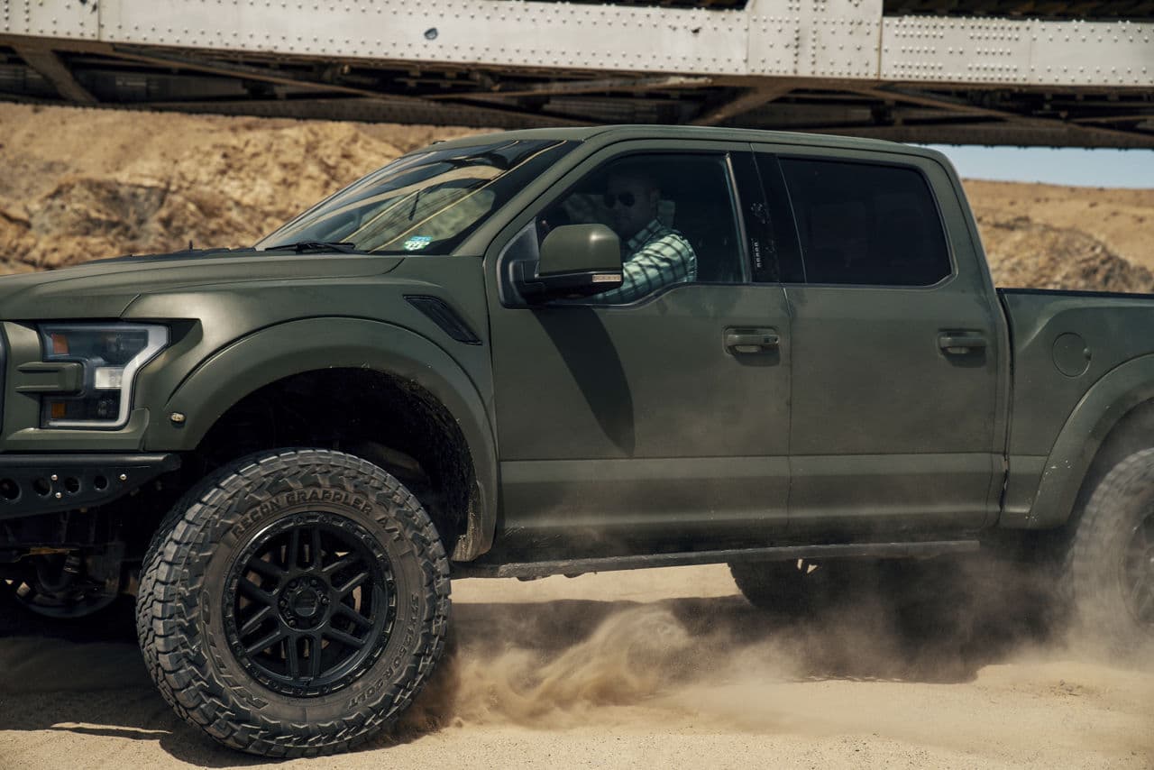 Interior of 2018 Ford F150 Raptor with truck suv wheels