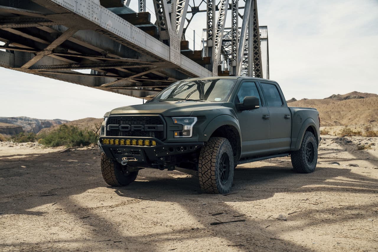 Detail view of 2018 Ford F150 Raptor with truck suv wheels