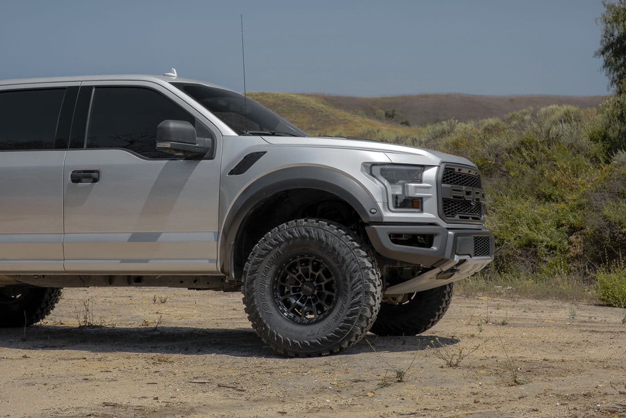 Detail view of 2018 Ford F150 Raptor with wheels