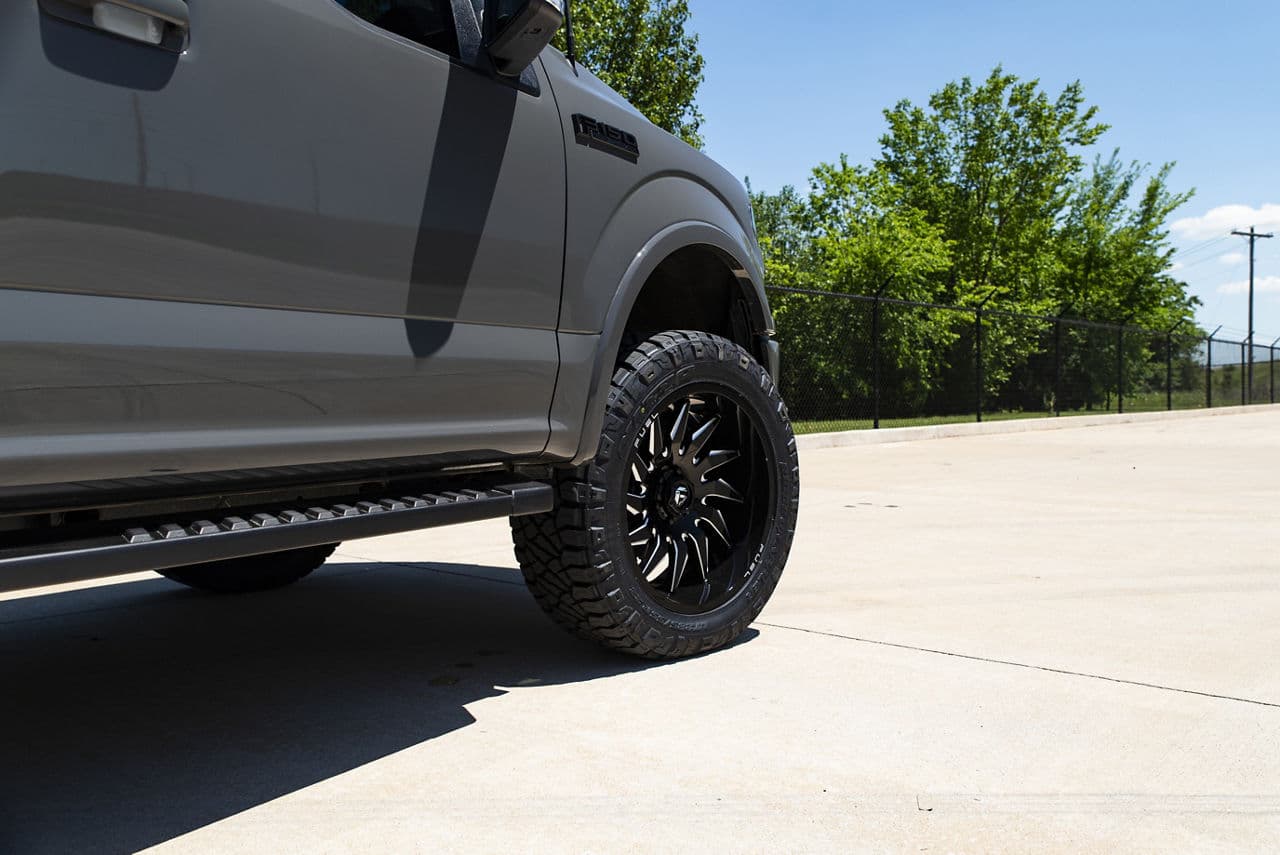Rear view of 2018 Ford F150 with truck suv wheels