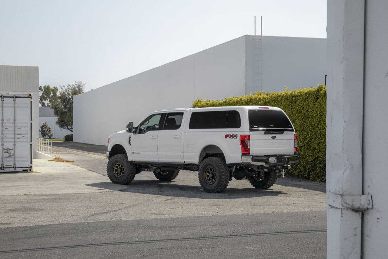 Interior of 2018 Ford F250 Lariat FX4 with wheels