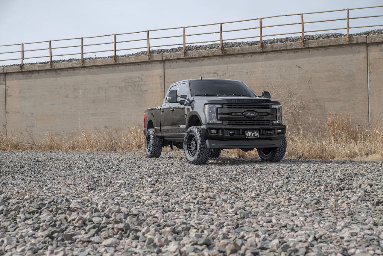 Detail view of 2018 Ford F250 with wheels
