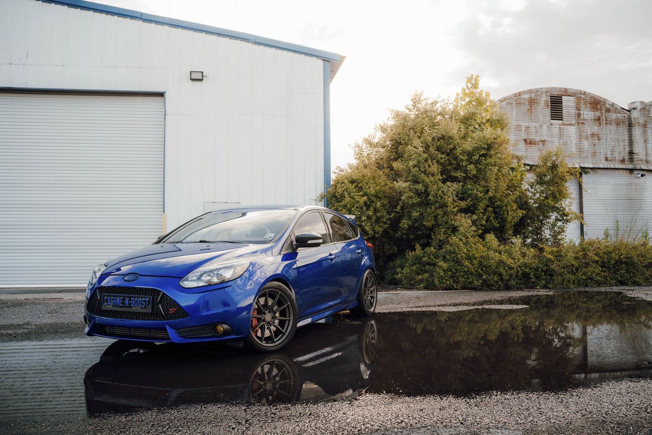 Detail view of 2018 Ford Focus ST with tuner wheels