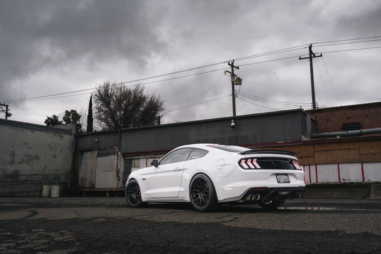 Interior of 2018 Ford Mustang with wheels