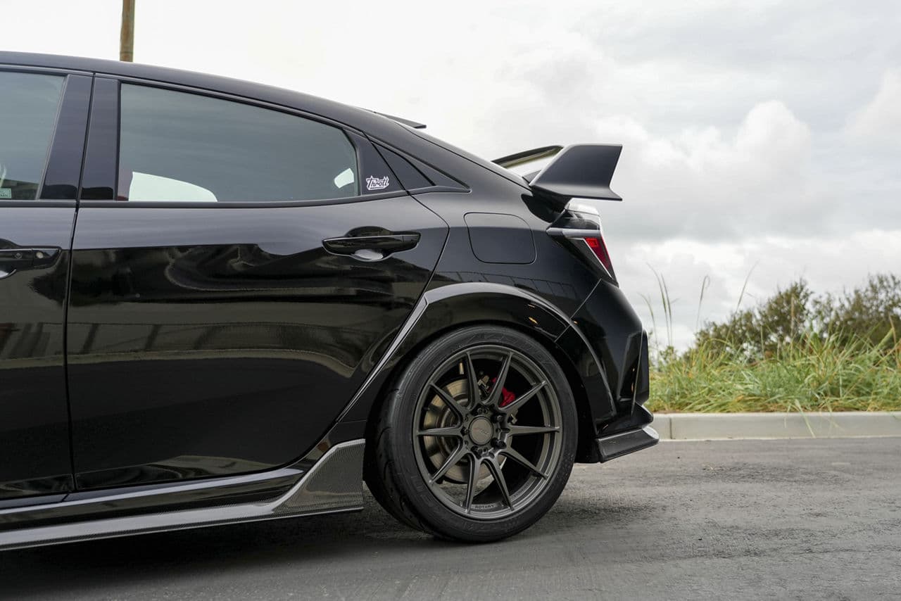 Interior of 2018 Honda Civic Type R with tuner wheels