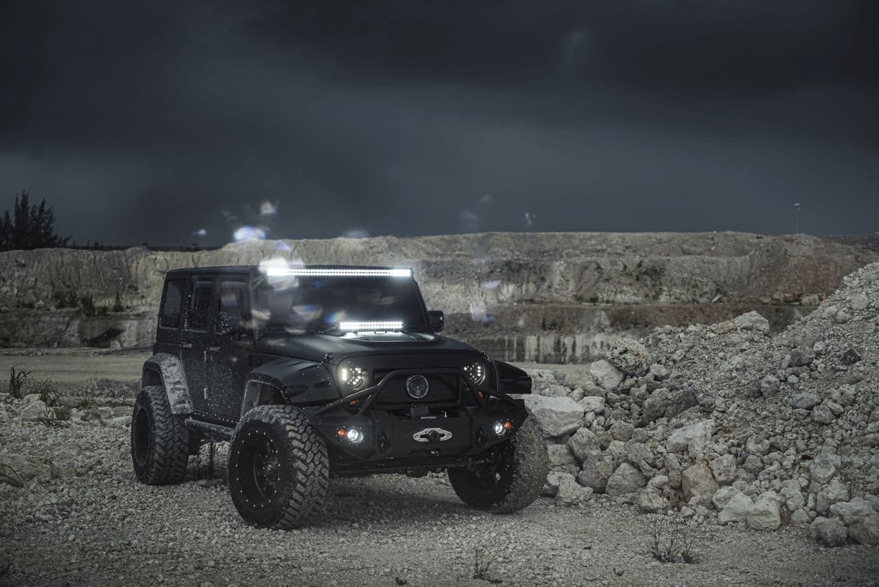 Detail view of 2018 Jeep Wrangler with wheels