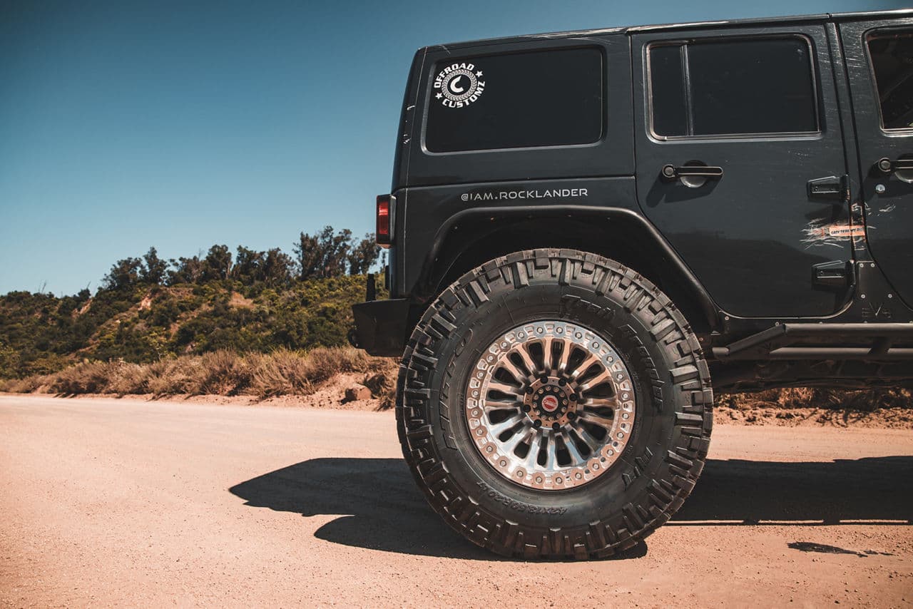 Interior of 2018 Jeep Wrangler with wheels