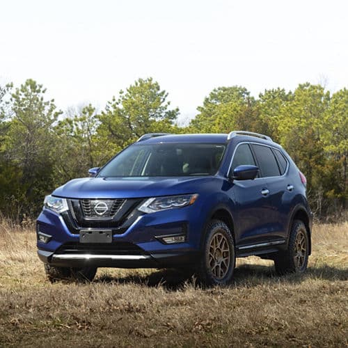 Interior of 2018 Nissan Rogue with wheels