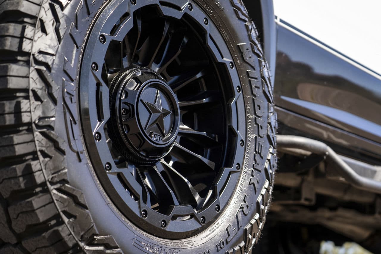 Side profile of 2018 Ram 2500 Power Wagon with truck suv wheels