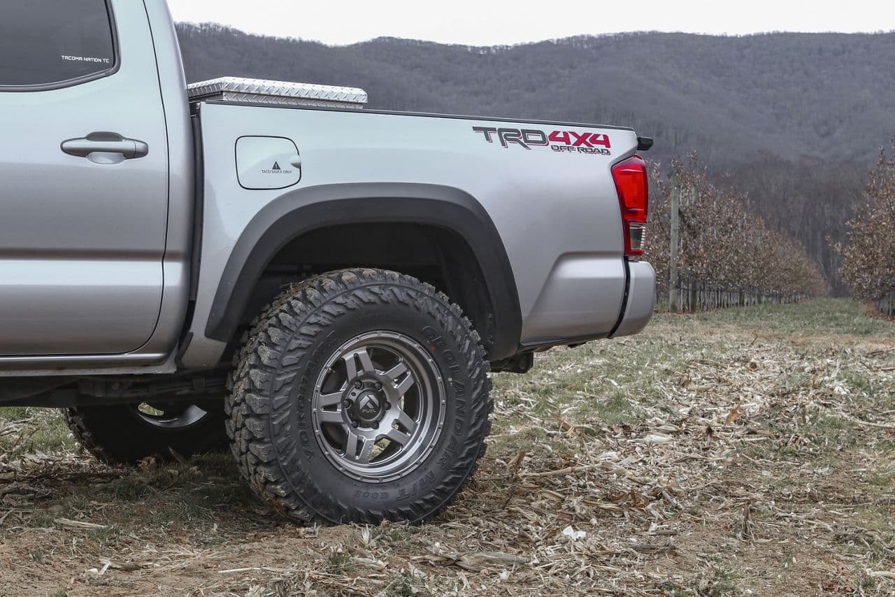 Detail view of 2018 Toyota Tacoma with truck suv wheels