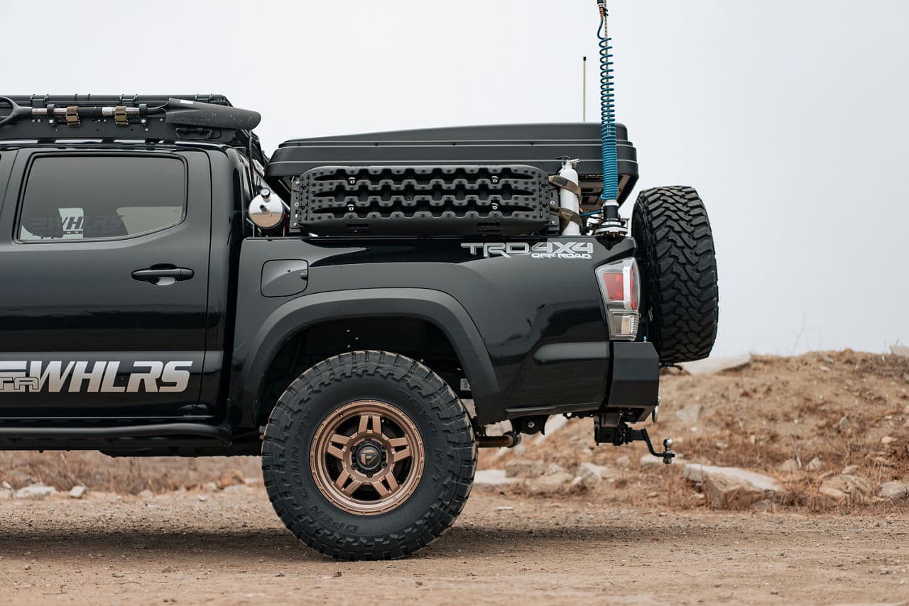Rear view of 2018 Toyota Tacoma with truck suv wheels