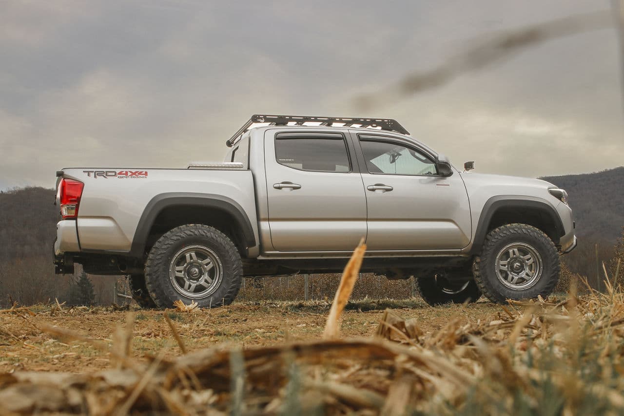 Rear view of 2018 Toyota Tacoma with truck suv wheels