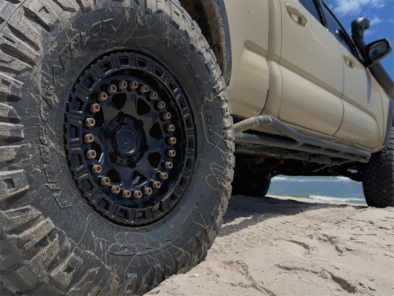 Rear view of 2018 Toyota Tacoma with wheels