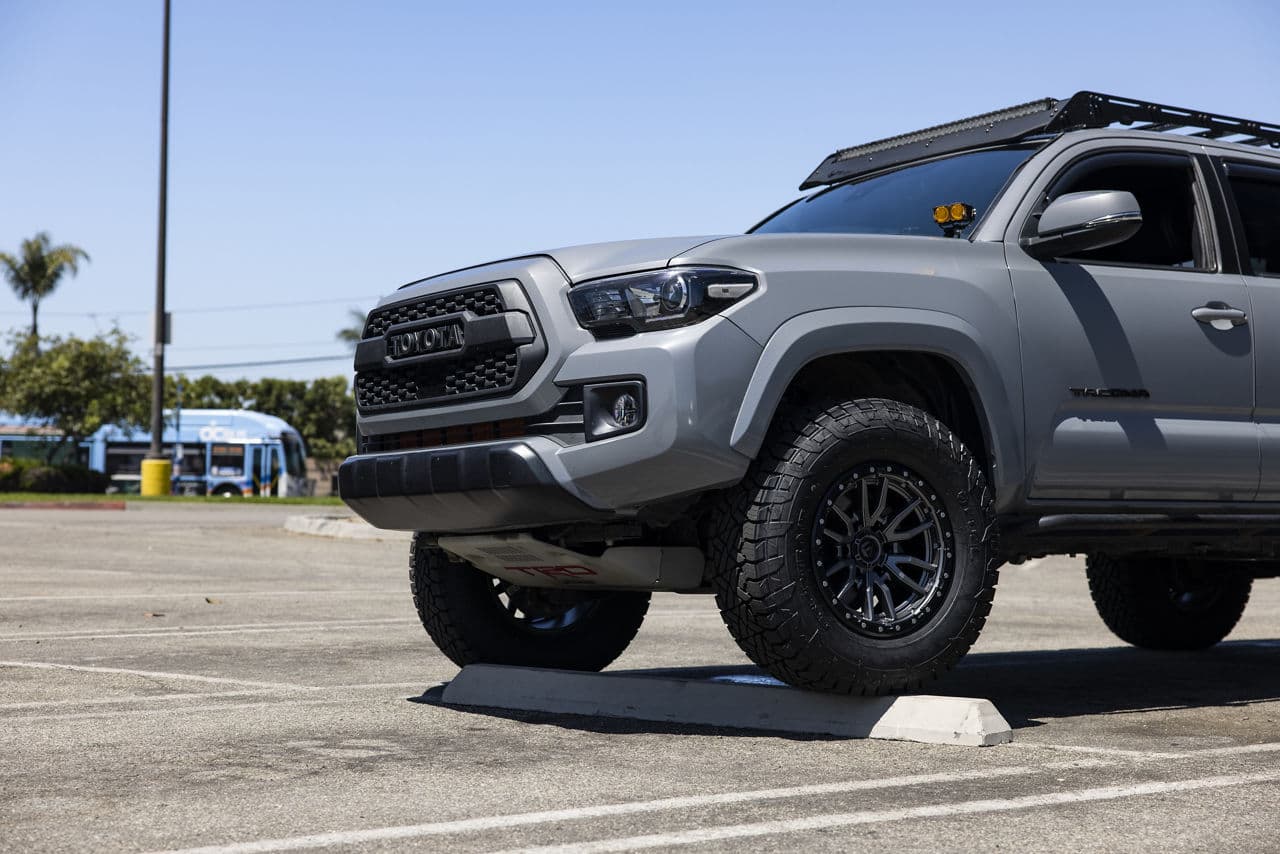 Rear view of 2018 Toyota Tacoma with wheels