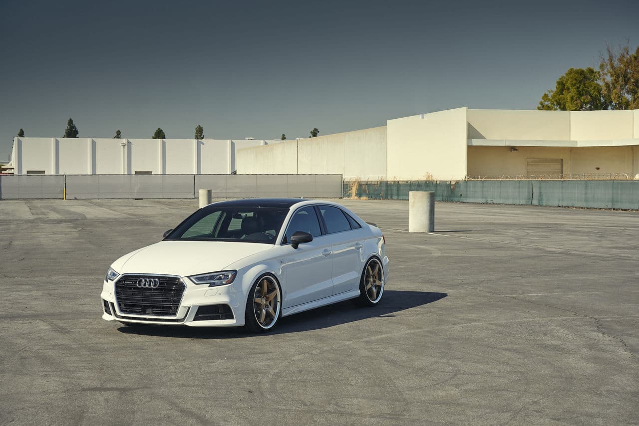 Front view of 2019 Audi A3 with wheels