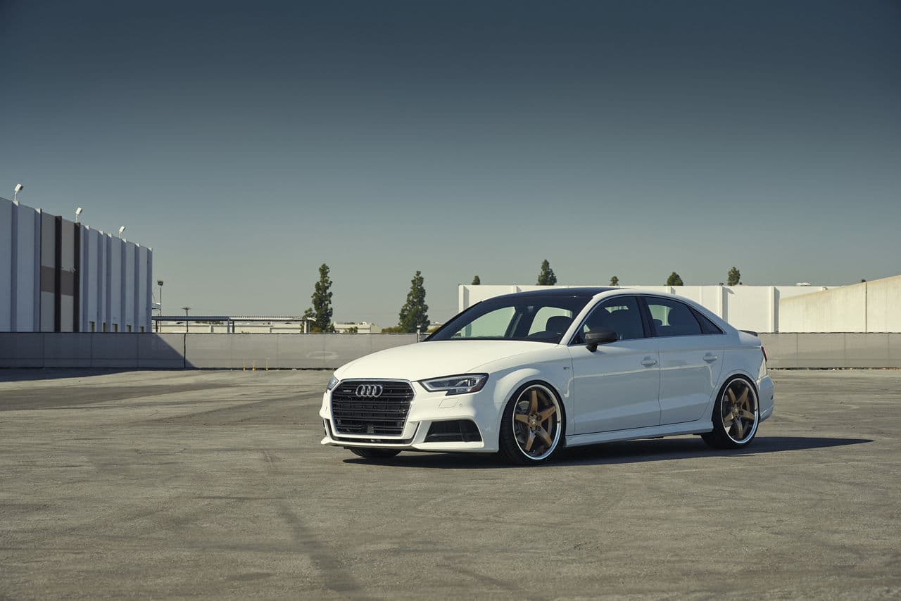 Rear view of 2019 Audi A3 with wheels