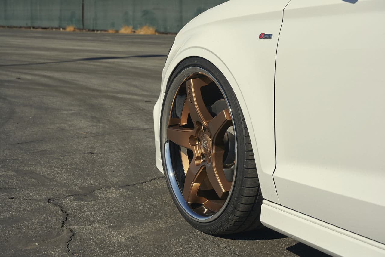Interior of 2019 Audi A3 with wheels