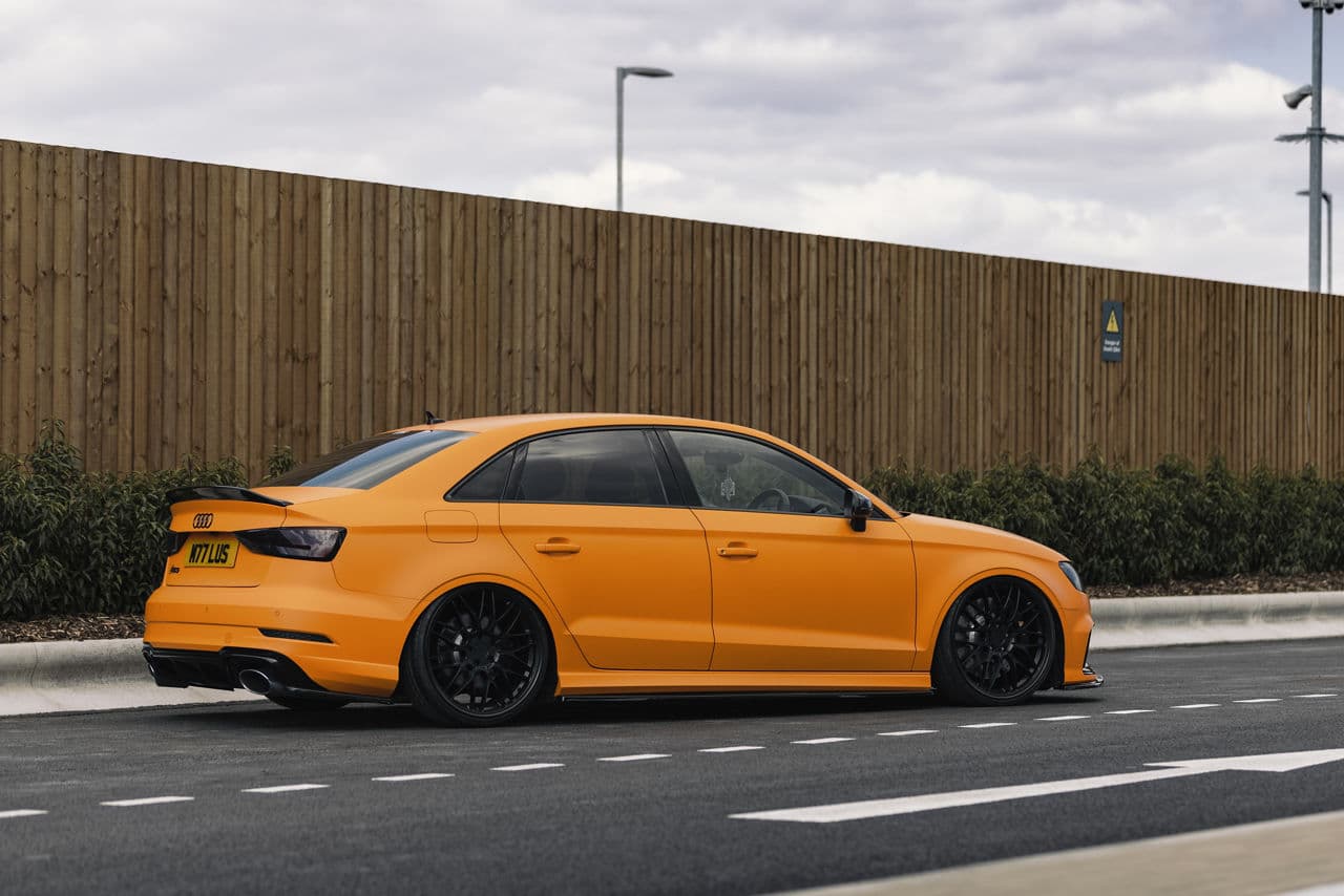 Front view of 2019 Audi RS3 with wheels