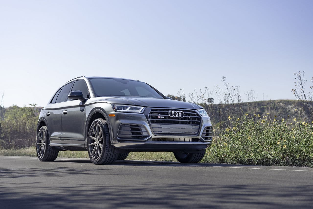 Front view of 2019 Audi SQ5 with vehicle wraps
