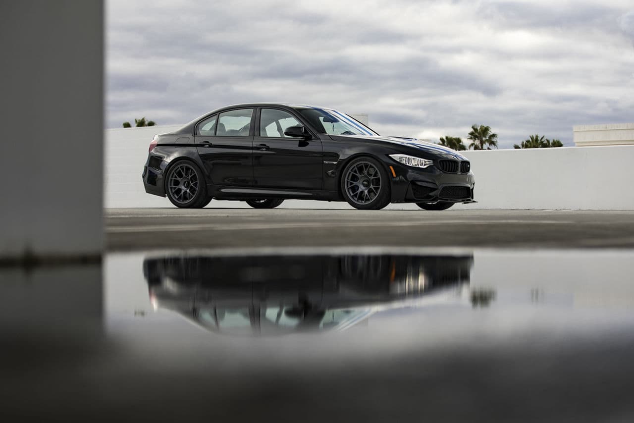 Front view of 2019 BMW M3 with wheels