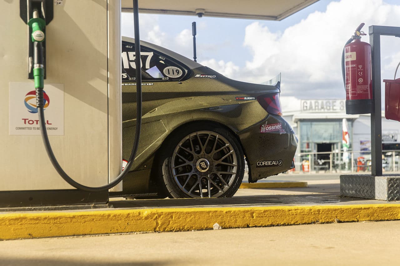 Interior of 2019 BMW M4 with wheels