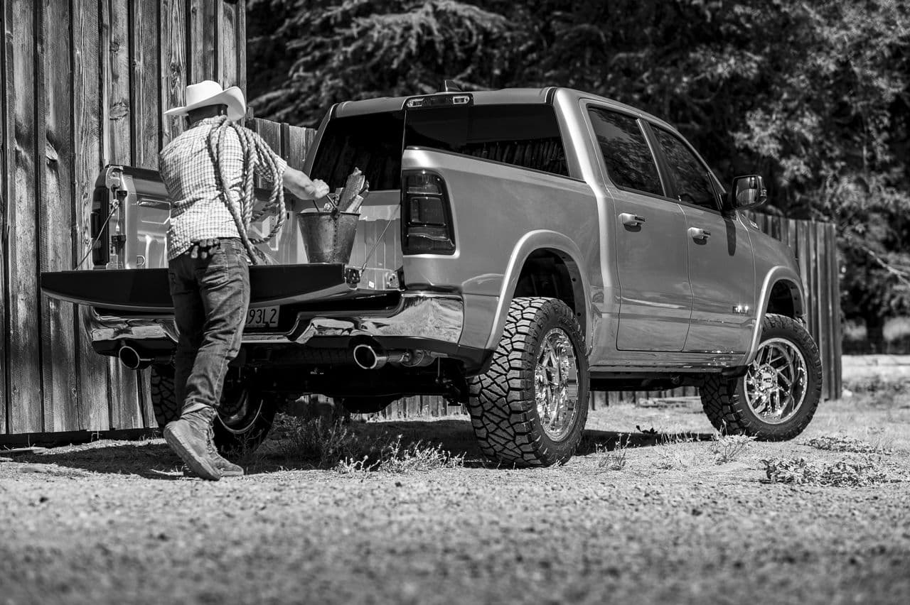 Detail view of 2019 Dodge Ram 1500 with wheels
