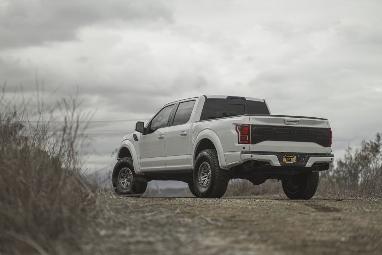 Interior of 2019 Ford F150 Raptor with wheels