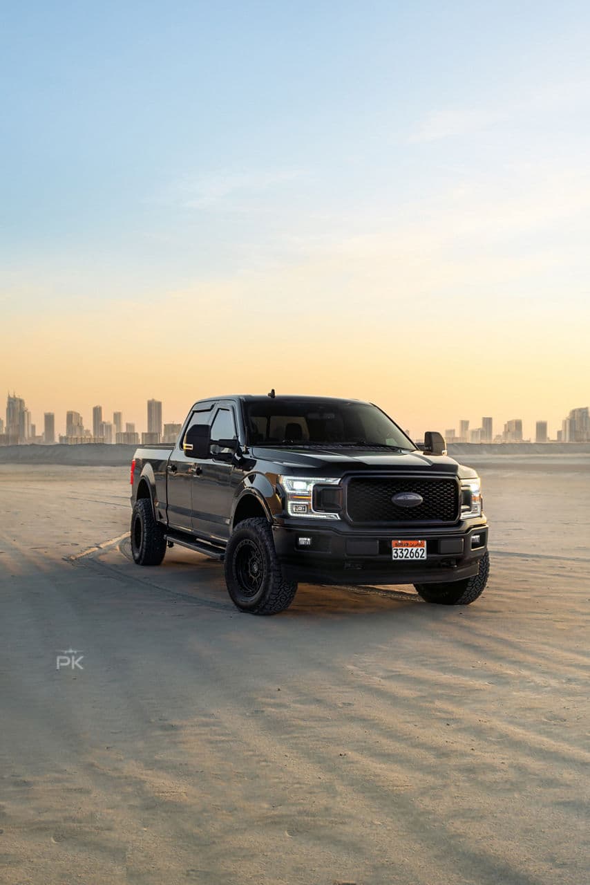 Front view of 2019 Ford F150 with truck suv wheels