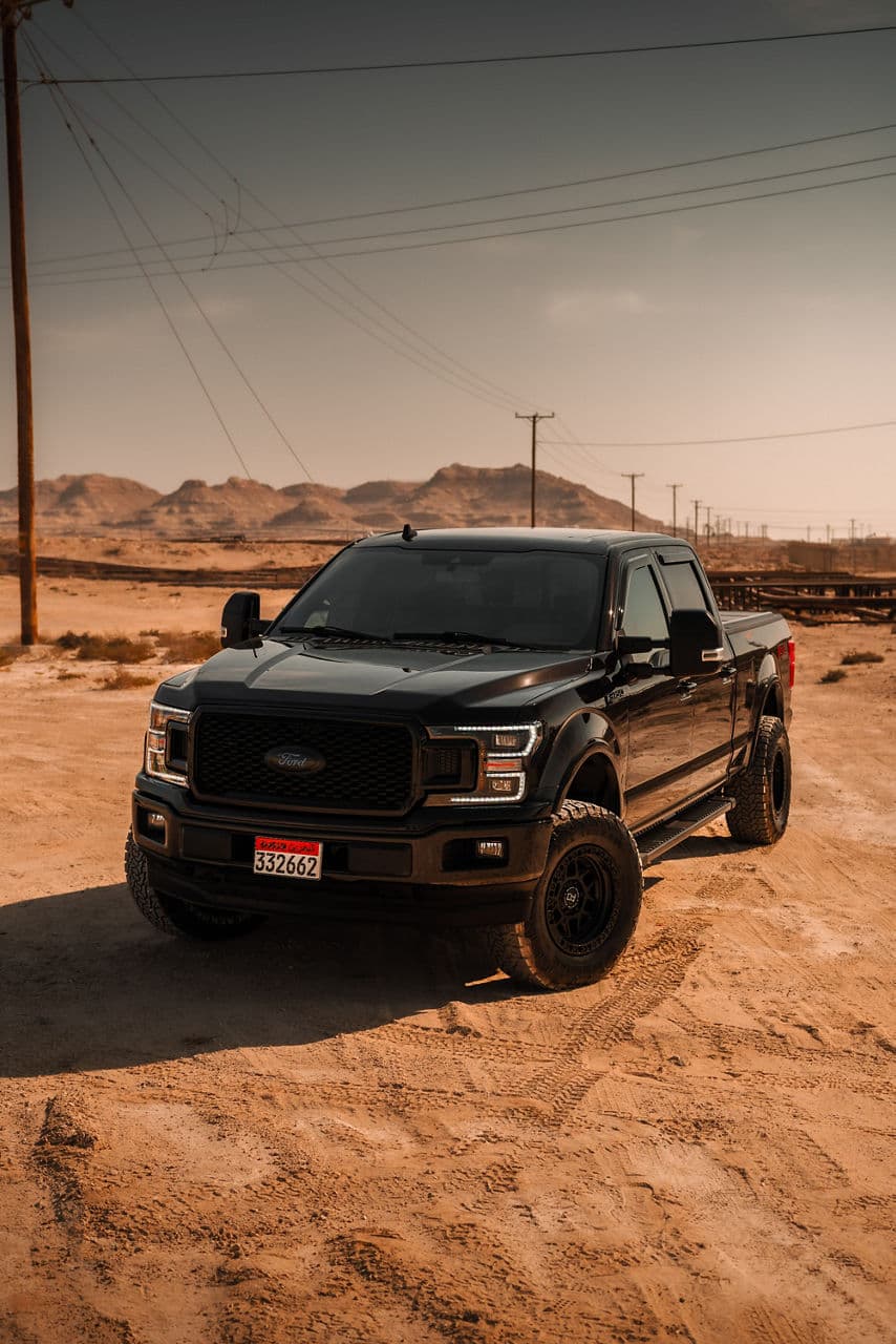 Rear view of 2019 Ford F150 with truck suv wheels