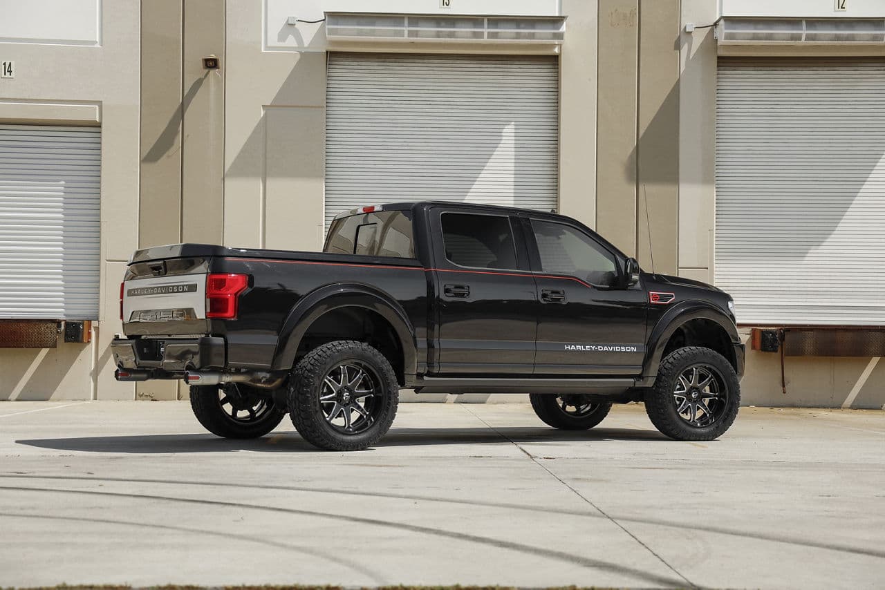 Rear view of 2019 Ford F150 with wheels