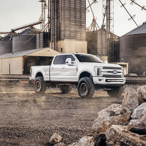 Detail view of 2019 Ford F250 with truck suv wheels